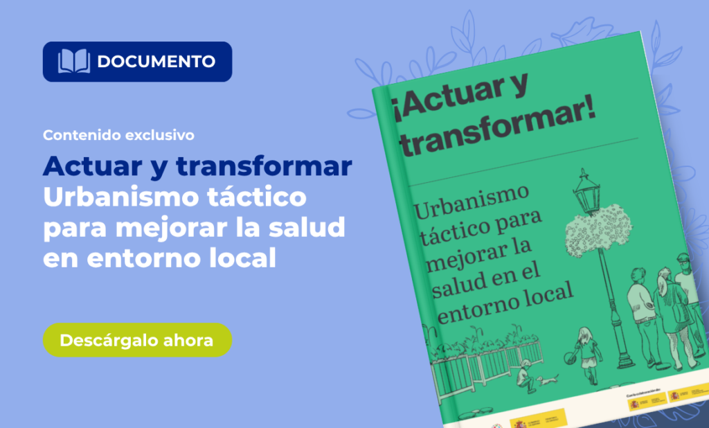 Portada de la guía sobre urbanismo táctico para mejorar la salud en el entorno local